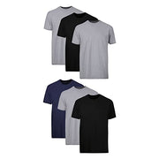 Hanes 2135P6 Men's Cotton, Moisture-Wicking Crew Tee Undershirts, Multi-Packs Available