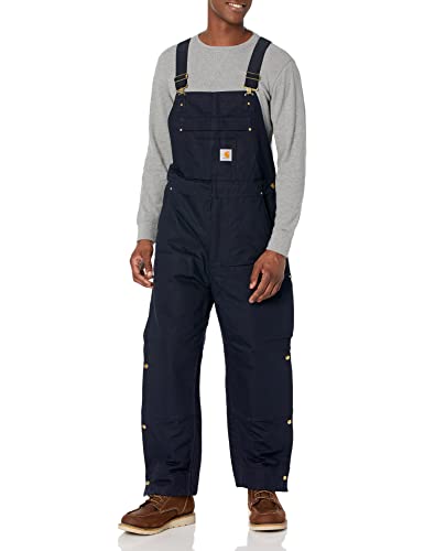 Carhartt Men&s Loose Fit Firm Duck Insulated Bib Overall - Brown