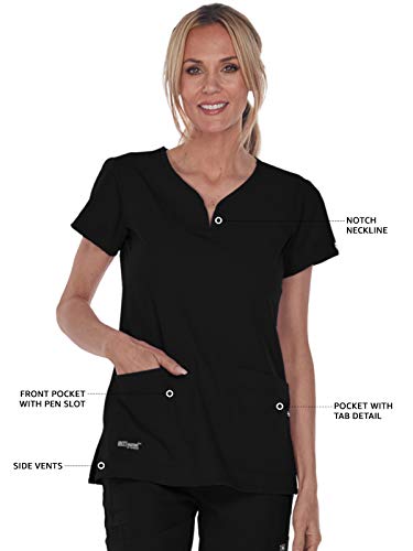 Grey's Anatomy 2121 Signature Women's Two Pocket Notch Yoke Neck