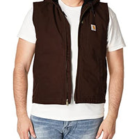 Carhartt 103837 Men's Relaxed Fit Washed Duck Fleece-Lined Hooded Vest