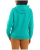 Carhartt 102791 Women's Relaxed Fit Midweight Logo Sleeve Graphic Sweatshirt, Vintage Aqua, X-Large