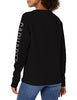 Carhartt 104410 womens Relaxed Fit Midweight Crewneck Block Logo Sleeve Graphic Sweatshirt