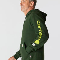 Carhartt Men's Flame Resistant Force Loose Fit Midweight Logo Sleeve Graphic Sweatshirt, Mountain View, Large