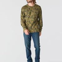 Carhartt 107043 Men's Relaxed Fit Heavyweight Long-Sleeve Pocket Camo Logo Graphic T-Shirt