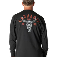 Carhartt Men's Loose Fit Heavyweight Long-Sleeve Pocket Longhorn Graphic T-Shirt