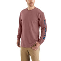 Carhartt K231 Men's Loose Fit Heavyweight Long-Sleeve Logo Sleeve Graphic T-Shirt