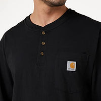 Carhartt K128 Men's Loose Fit Heavyweight Long-Sleeve Pocket Henley T-Shirt