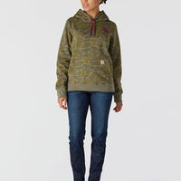 Carhartt 107267 Women's Relaxed Fit Midweight Logo Sleeve Graphic Printed Sweatshirt