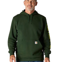 Carhartt Men's Flame Resistant Force Loose Fit Midweight Logo Sleeve Graphic Sweatshirt, Mountain View, Small