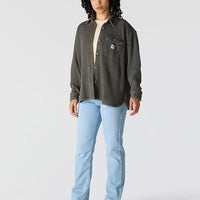 Carhartt Women's Oversized-fit Heavyweight Waffle Knit Shirt