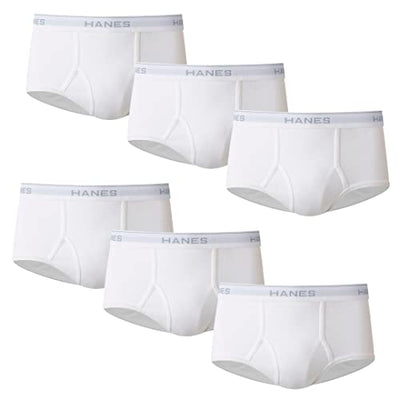 Hanes 2252X2 Men's Moisture-wicking Cotton Briefs, Available in White and Black, Multi-packs Available