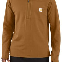 Carhartt 106423 Men's Force Relaxed Fit Mock Neck Half-Zip T-Shirt