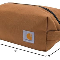 Carhartt B0000555 Durable Organizer, Pack Essentials with The PFAS Free Toiletry Bag, Travel Kit Brown, One Size