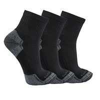 Carhartt SQ6103M Men's Midweight Cotton Blend Quarter Sock 3 Pack