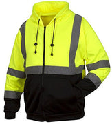 Rugged Outfitters 70792 Hi-Vis Full Zip Sweatshirt Style Safety Green