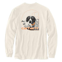 Carhartt 107042 Men's Loose Fit Heavyweight Long-Sleeve Pocket Dog Graphic T-Shirt