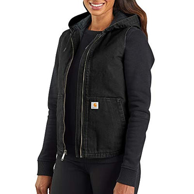 Carhartt 104026 Women's Relaxed Fit Washed Duck Insulated Hooded Vest