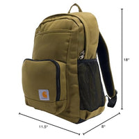 Carhartt B0000533 Unisex 23L SingleCompartment Backpack Durable Pack with Laptop Sleeve and Duravax Abrasion Resistant Base