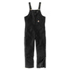 Carhartt 105470 Mens Loose Fit Firm Duck Insulated Biberall Bibs Overalls, Black, XX-Large US