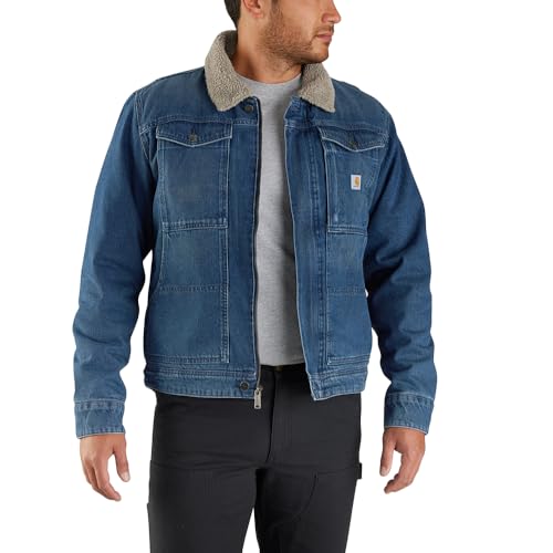 Carhartt 105478 Men's Relaxed Fit Denim Sherpa-Lined Jacket