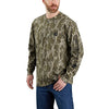 Carhartt 105483 Men's Loose Fit Heavyweight Long-Sleeve Pocket Camo Logo Graphi