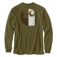 Carhartt Men's Loose Fit Heavyweight Long-Sleeve Pocket Outdoor Graphic T-Shirt