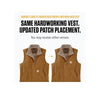 Carhartt 104277 Men's Loose Fit Washed Duck Sherpa-Lined Mock-Neck Vest