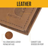 Carhartt B00006 Men’s Full Grain Saddle Leather Wallets, RFID Blocking Bifold, Trifold, and Front Pocket Options, Gifts for Men