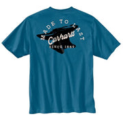 Carhartt 106153 Men's Loose Fit Heavyweight Short-Sleeve Anvil Graphic T-Shirt - 3X-Large Regular - Deep Lagoon Heather