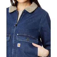 Carhartt 105446 Women's Relaxed Fit Denim Sherpa-Lined Jacket