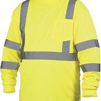 Rugged Outfitters 68501 Class 3 Long Sleeve T-Shirt Hi-Vis Safety Green