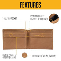 Carhartt B0000207 Men's Casual Saddle Leather Wallets, Available in Multiple Styles and Colors