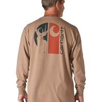 Carhartt Men’s Loose Fit Heavyweight Long-Sleeve Pocket Deer Graphic T-Shirt