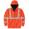 Carhartt Men's High-Visibility Loose Fit Midweight Thermal-Lined Full-Zip Class 3 Sweatshirt