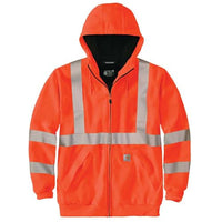 Carhartt Men's High-Visibility Loose Fit Midweight Thermal-Lined Full-Zip Class 3 Sweatshirt
