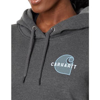 Carhartt 106172 Women's Rain Defender Relaxed Fit Midweight Chest Graphic Sweatshirt