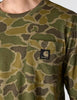 Carhartt 107043 Men's Relaxed Fit Heavyweight Long-Sleeve Pocket Camo Logo Graphic T-Shirt
