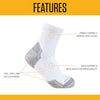 Carhartt SQ6103M Men's Lightweight Cotton Blend Quarter Sock 3-Pack