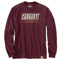 Carhartt 105954 Men's Loose Fit Heavyweight Long-Sleeve Outlast Graphic T-Shirt - 2X-Large Tall - Port