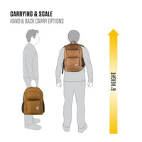 Carhartt B0000532 27l Classic Single-Compartment Backpack, Durable Pack with Laptop Sleeve and Duravax Abrasion Resistant Base, Brown