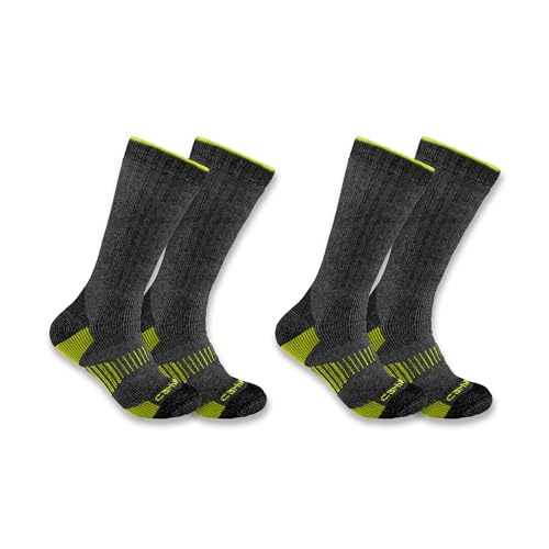 Carhartt SB2072M Men's Midweight Synthetic-Wool Blend Boot Sock 2-Pack