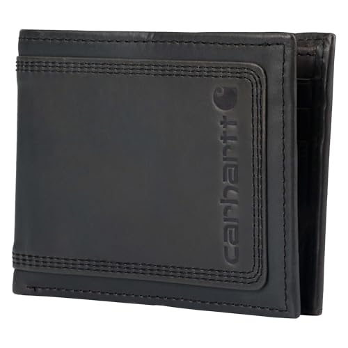 Carhartt B0000214 Men's Rugged Leather Triple Stitch Wallets, Available in Multiple Styles
