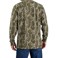 Carhartt 105483 Men's Loose Fit Heavyweight Long-Sleeve Pocket Camo Logo Graphic T-Shirt