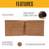 Carhartt B00006 Men’s Full Grain Saddle Leather Wallets, RFID Blocking Bifold, Trifold, and Front Pocket Options, Gifts for Men
