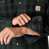Carhartt Mens Relaxed Fit Flannel Sherpa-Lined Shirt Jac