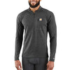 Carhartt MBL120 Men's Force Midweight Synthetic Wool Blend Base Layer Quarter-Zip Pocket Top