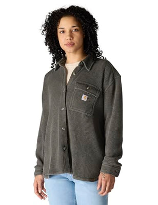 Carhartt Women's Oversized-fit Heavyweight Waffle Knit Shirt