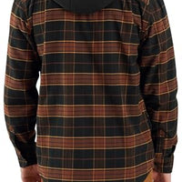 Carhartt 106353 Men's Rugged Flex Relaxed Fit Flannel Fleece Lined Hooded Shirt Jac