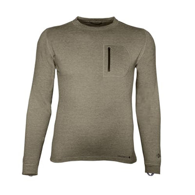 Carhartt MBL110 Men's Force Heavyweight Heathered Knit Base Layer Crewneck Pocket Top