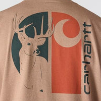 Carhartt Men’s Loose Fit Heavyweight Long-Sleeve Pocket Deer Graphic T-Shirt